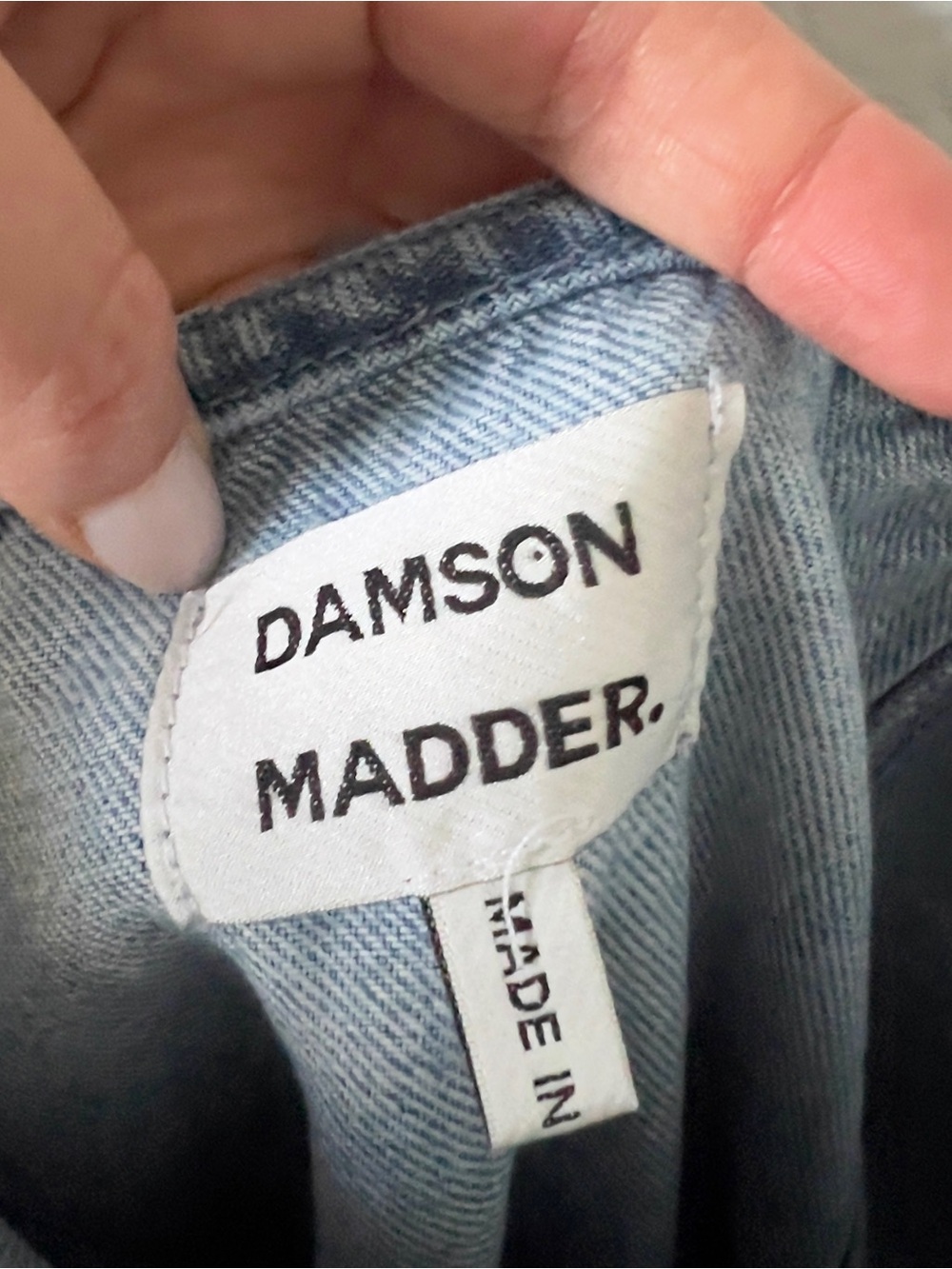 Anthropologie Damson Madder Lana Drop-Waist Mini Dress in Blue Denim - Picture 9 of 10